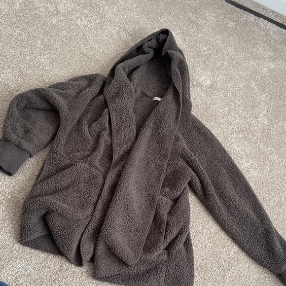 Hem & Thread Sweaters - Hem & Thread Brown Hooded Cardigan